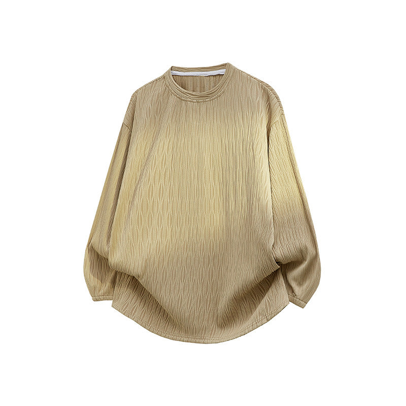 Unisex Oversize Strukturierter Rundhals-Pullover mit Ballonärmeln und abgerundetem Saum Echo Archiv