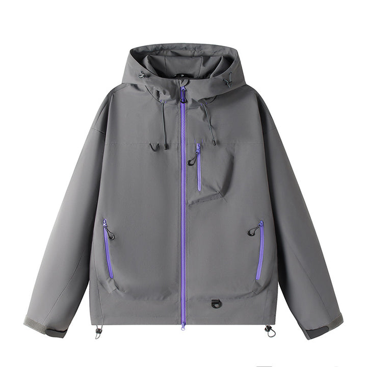 Herren Leichte Tech-Softshelljacke mit Kapuze, verstellbarem Saum und Kontrast-Reißverschlüssen Echo Archiv