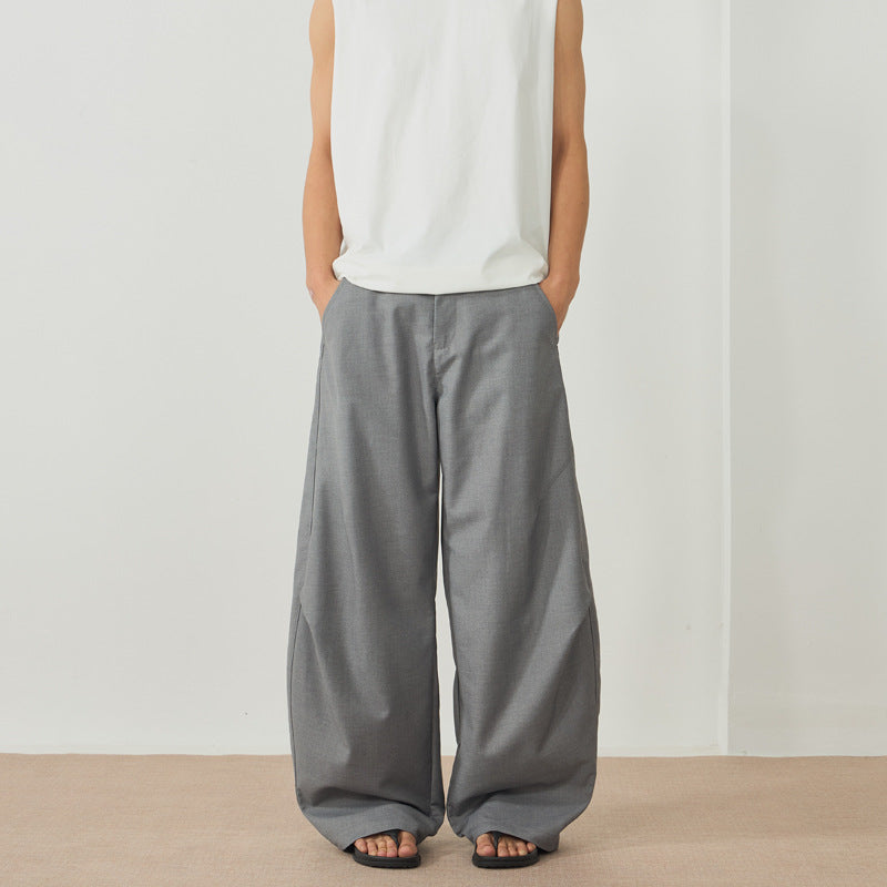 Herren Bodentiefe Oversize-Twillhose mit extra weitem Bein und cleanem Minimaldesign Echo Archiv