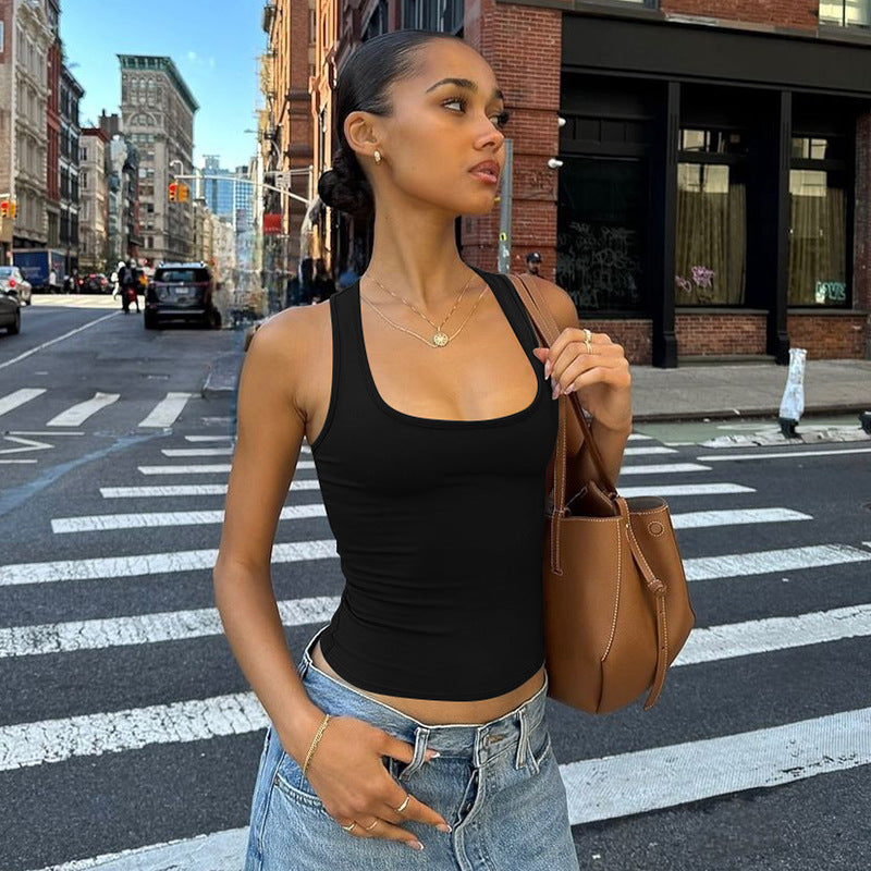 Damen Sportliches Tanktop mit breiten Trägern Echo Archiv
