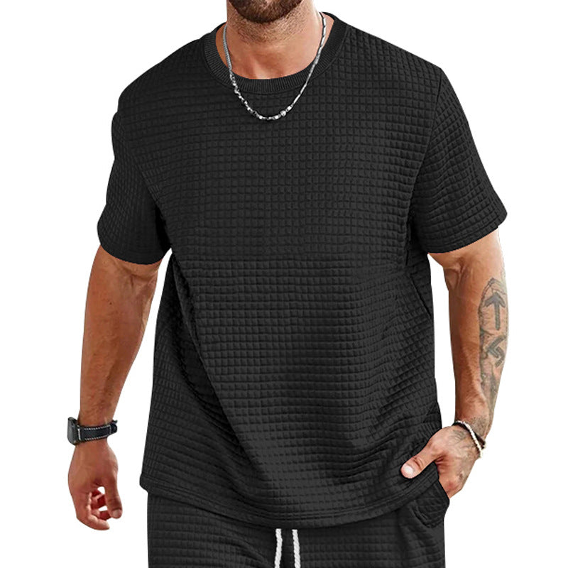 Herren lässiges T-Shirt mit strukturiertem Design Echoarchiv