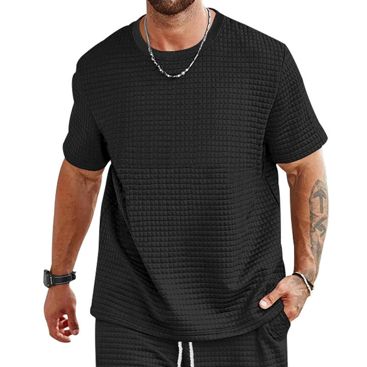 Herren lässiges T-Shirt mit strukturiertem Design Echoarchiv