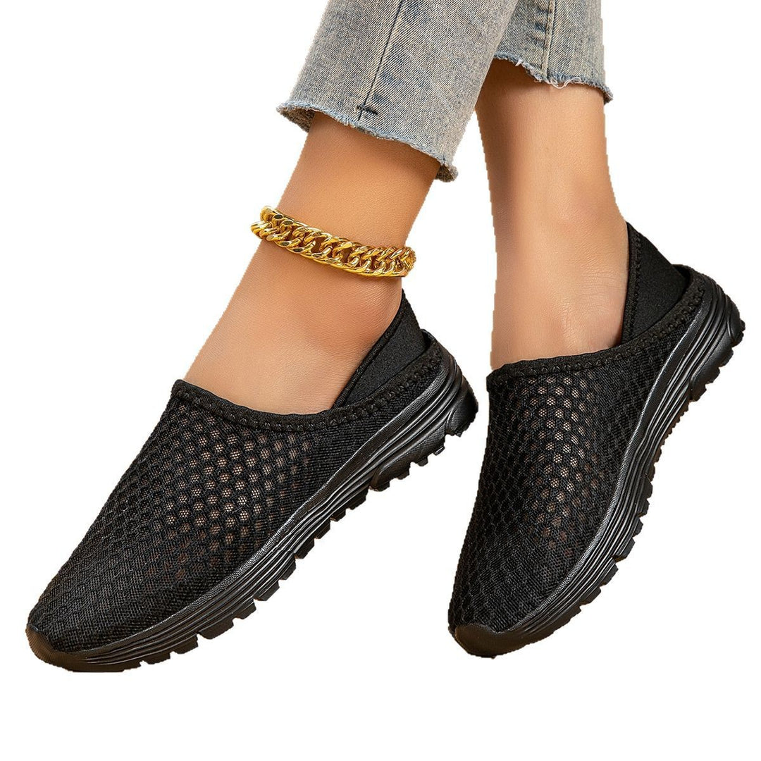 Damen nan luftige Schlupfsneaker mit Honigwaben-Strickoberteil und gedämpfter Komfortsohle Echo Archiv