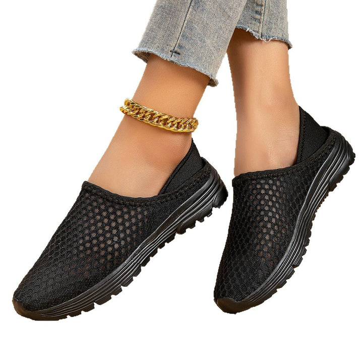 Damen nan luftige Schlupfsneaker mit Honigwaben-Strickoberteil und gedämpfter Komfortsohle Echo Archiv
