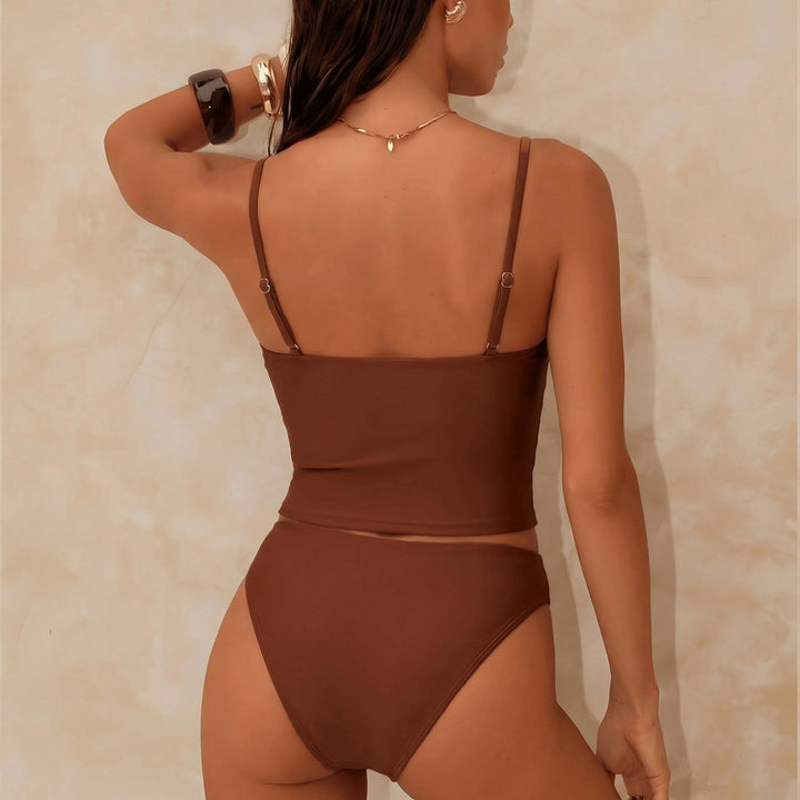 Damen Crop-Top Bikini mit dekorativen Trägerdetails Echo Archiv