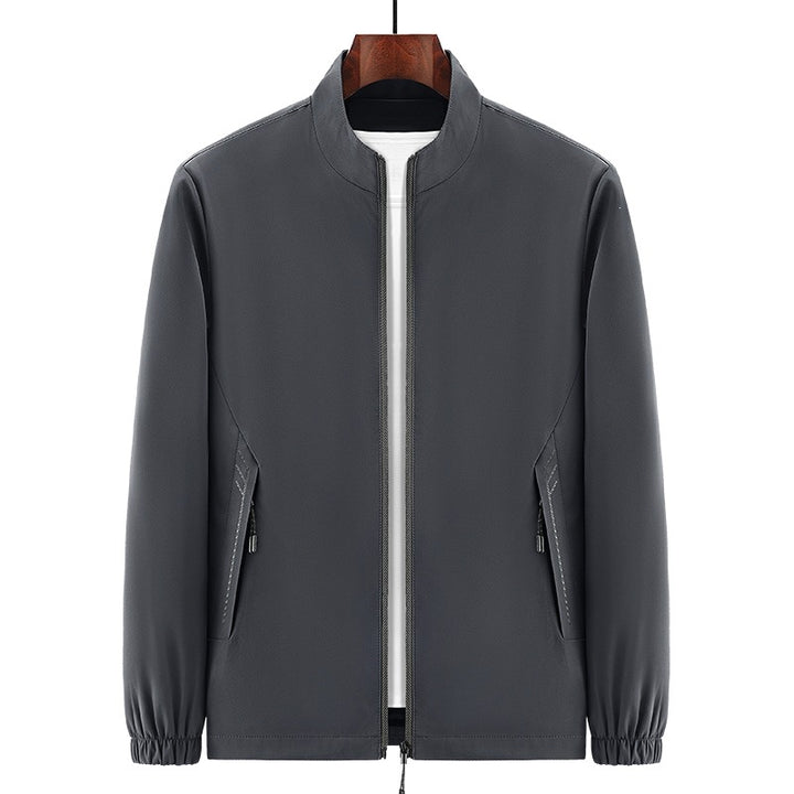 Herren Urbaner Micro‑Ripstop‑Übergangsblouson mit Stehkragen, verdecktem Reißverschluss & elastischen Manschetten Echoarchiv