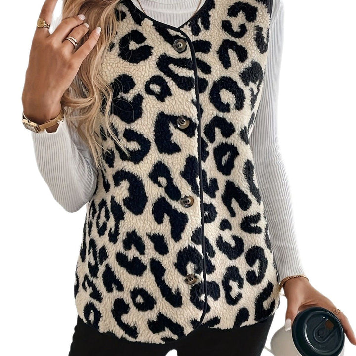 Damen Kuschelige Leo-Fleece-Weste Echoarchiv