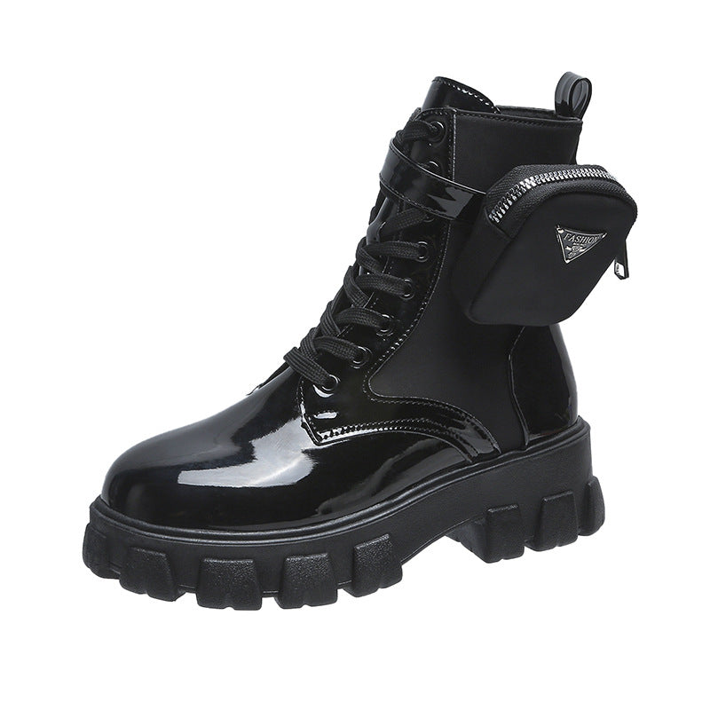 Damen Chunky Boots mit praktischem Seitentaschen-Design Echoarchiv
