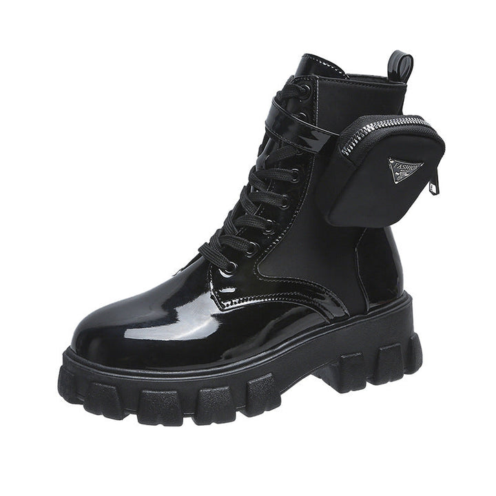 Damen Chunky Boots mit praktischem Seitentaschen-Design Echoarchiv
