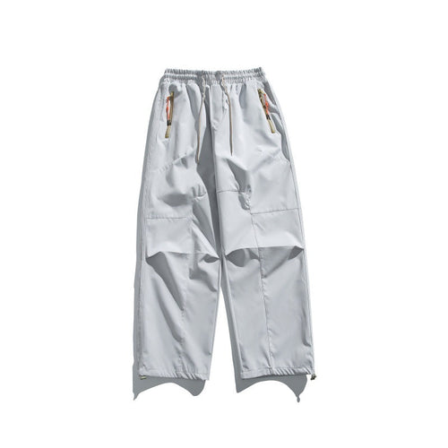 Herren Cargo-Hose mit elastischem Bund, Knie-Paneelen und Reißverschluss-Saum Echoarchiv