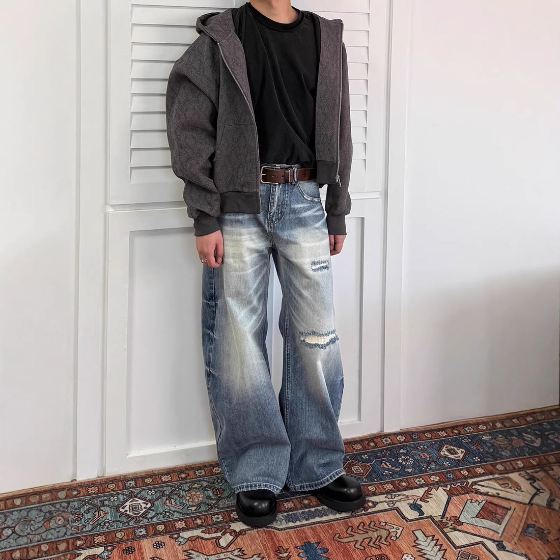 Damen Weitgeschnittene Denim Jeans Echoarchiv