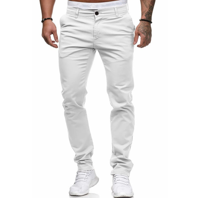Herren Slim-Fit Chinohosen mit elastischem Bund und praktischen Taschen Echoarchiv