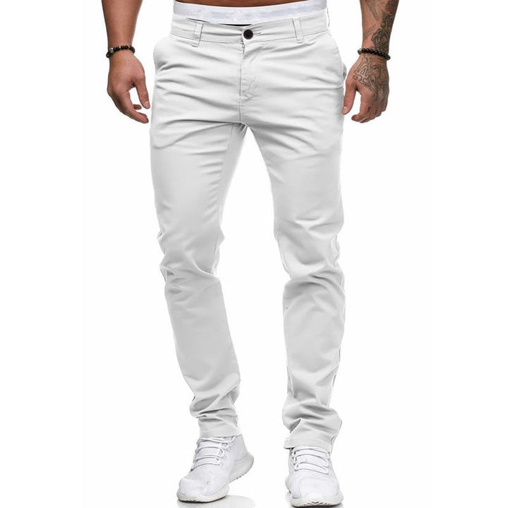 Herren Slim-Fit Chinohosen mit elastischem Bund und praktischen Taschen Echoarchiv
