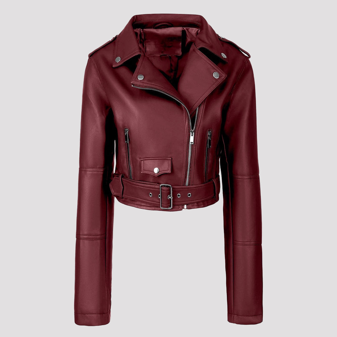 Damen Modische Kurz-Bikerjacke Echo Archiv