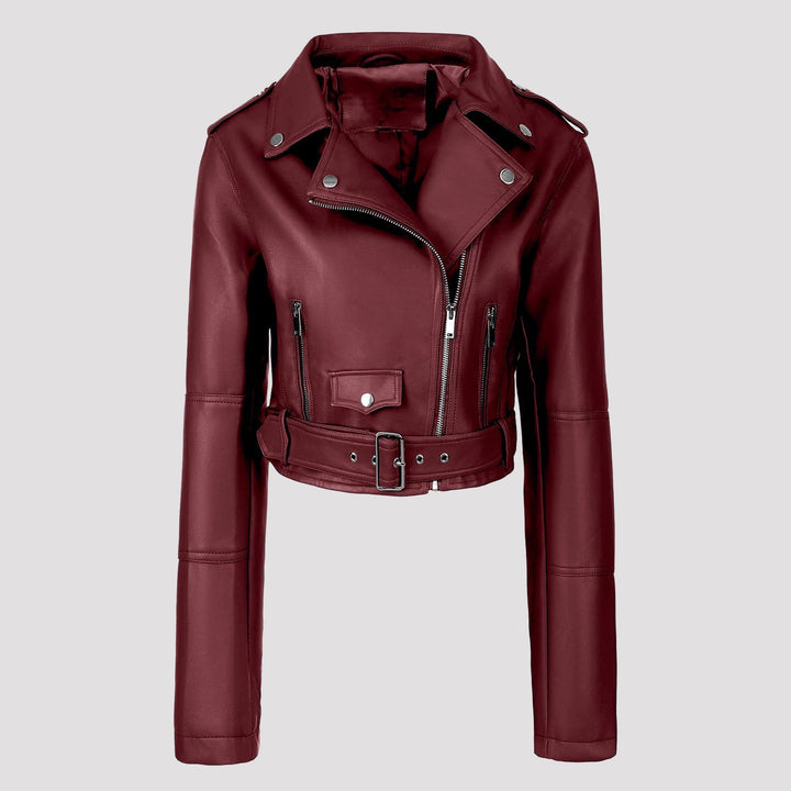 Damen Modische Kurz-Bikerjacke Echo Archiv