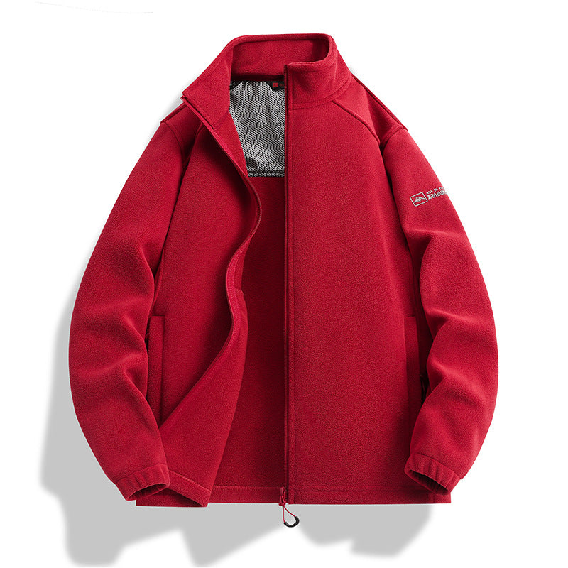 Herren Fleecejacke mit Stehkragen, Windabweisender Microfleece und Reißverschlusstaschen Echo Archiv