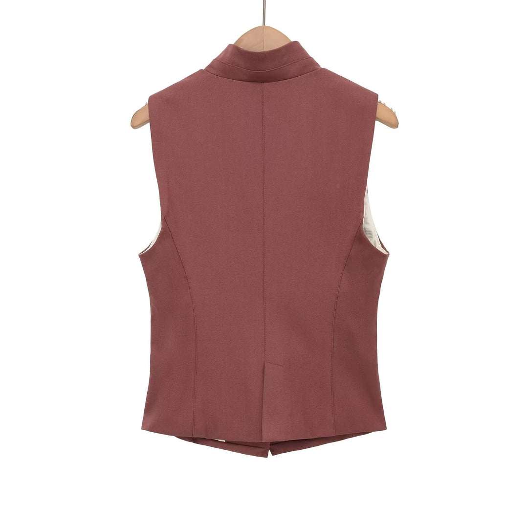 Damen ärmellose Blazerjacke mit eleganter Silhouette und feinen Details Echo Archiv