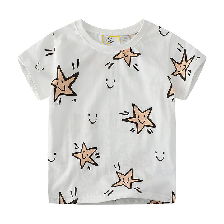 Kinder T-Shirt mit fröhlichem Sternenmuster Echo Archiv