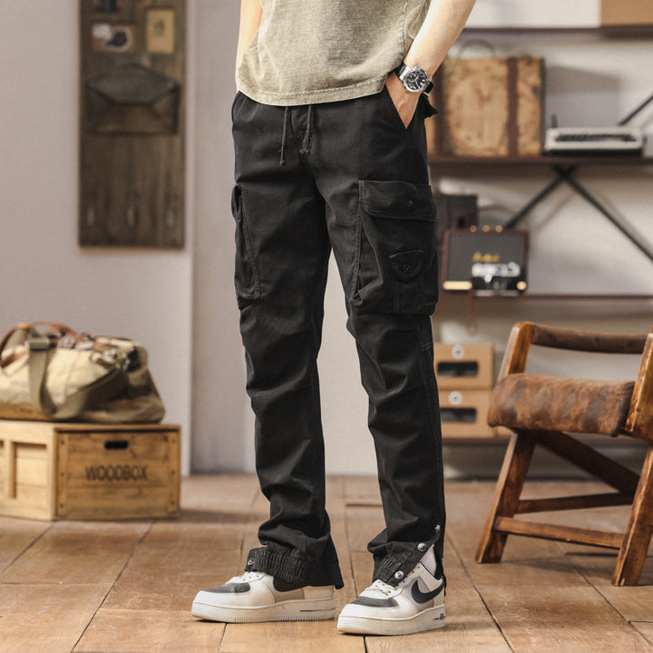 Herren Taktische Cargo-Joggerhose mit Tunnelzugbund und verstellbaren Druckknopf‑Taschen Echo Archiv