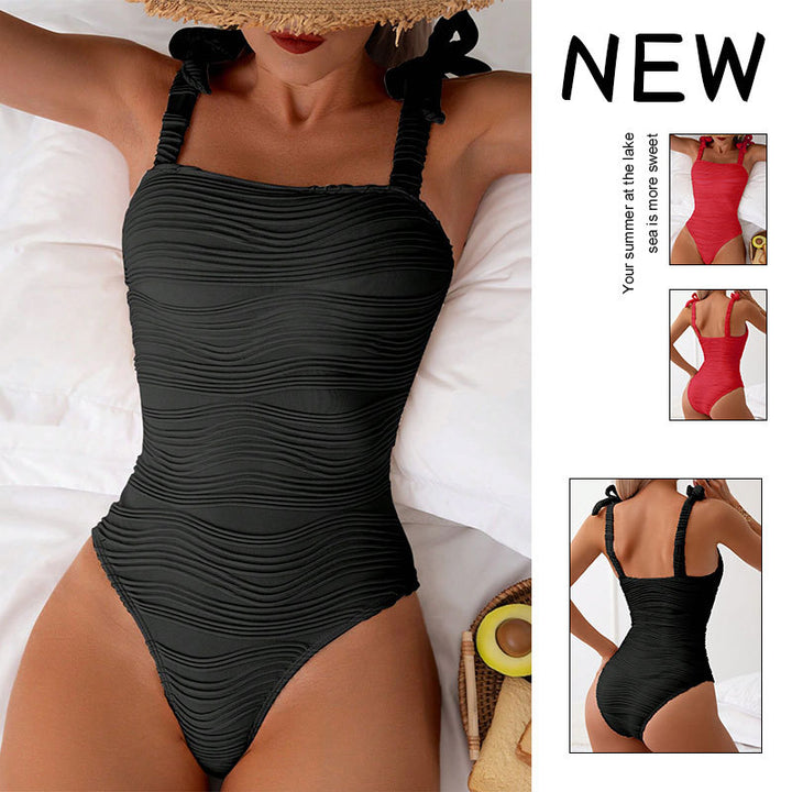 Damen Einteiler Badeanzug mit eleganter Raffung Echo Archiv