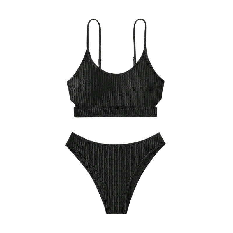 Damen Triangel-Bikini mit breiten Trägern und elegantem Rippendesign Echo Archiv
