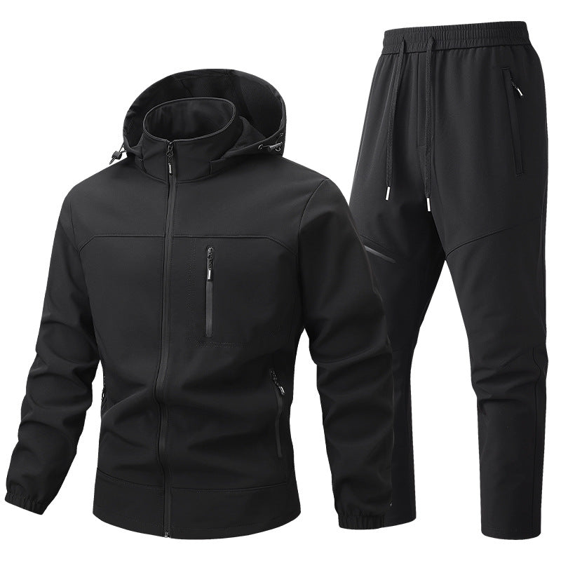 Herren Funktionale Sportjacke mit Kapuze und Jogginghose Echo Archiv
