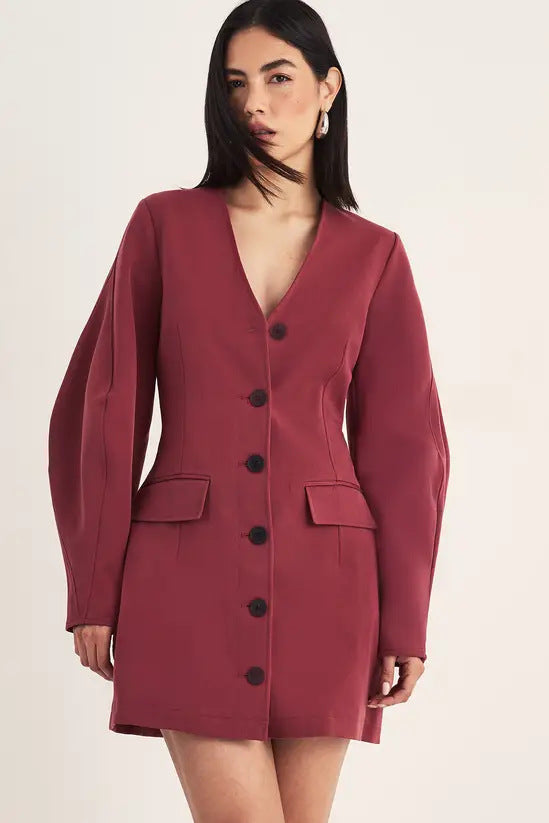 Damen Elegantes Blazer-Kleid mit Knopfdetails Echo Archiv