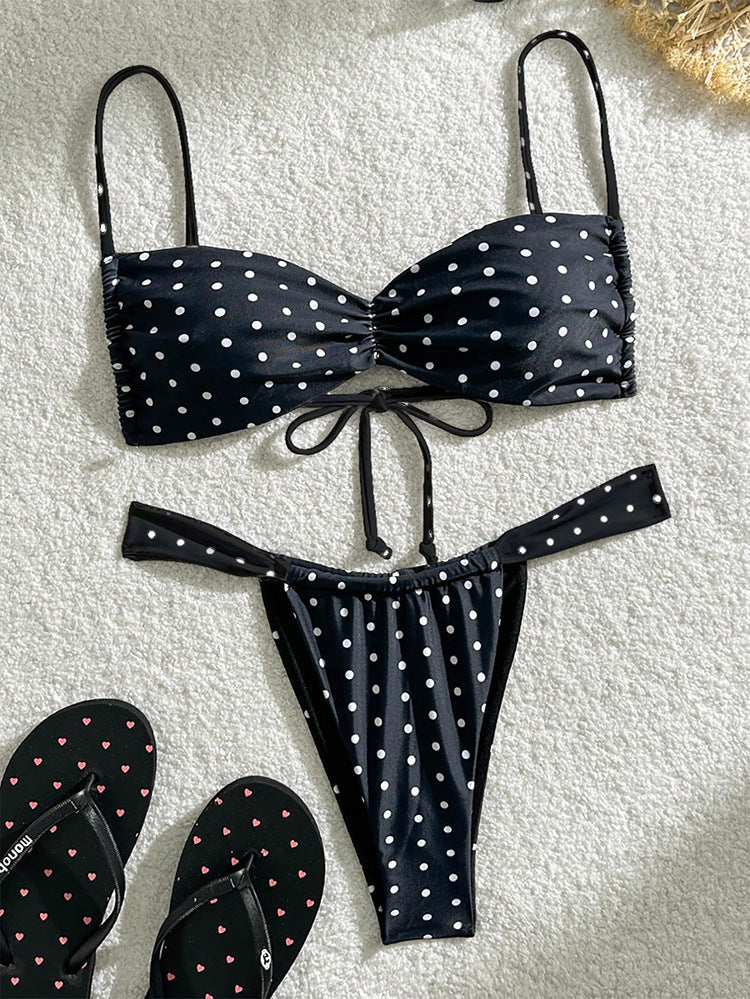 Damen Bikini-Set mit verspieltem Polka-Dot Design und verstellbaren Trägern Echo Archiv