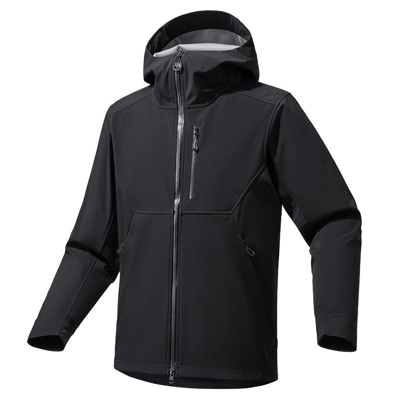 Herren Technische Softshell-Hoodiejacke mit Kapuze, winddichter Membran und ergonomischem Schnitt Echo Archiv