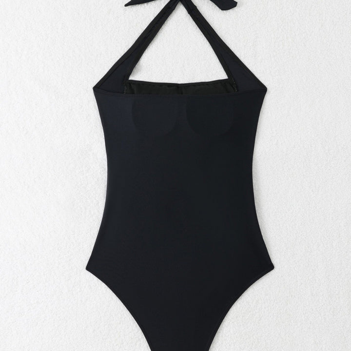 Damen Eleganter Wickel-Badeanzug mit Raffungen Echo Archiv
