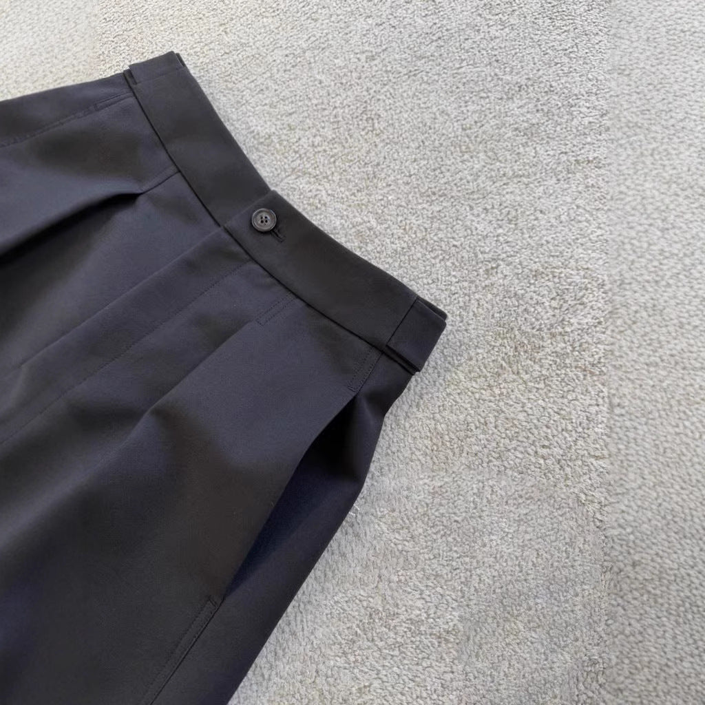 Damen Hochtaillierte weit geschnittene Bundfaltenhose mit Bügelfalte Echo Archiv