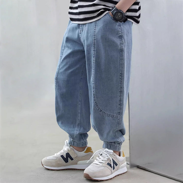 Jungen lässige Denim-Jogginghose mit elastischem Bund Echo Archiv