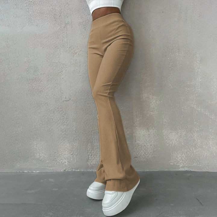 Damen Flared Hose aus Rippstrick Echo Archiv