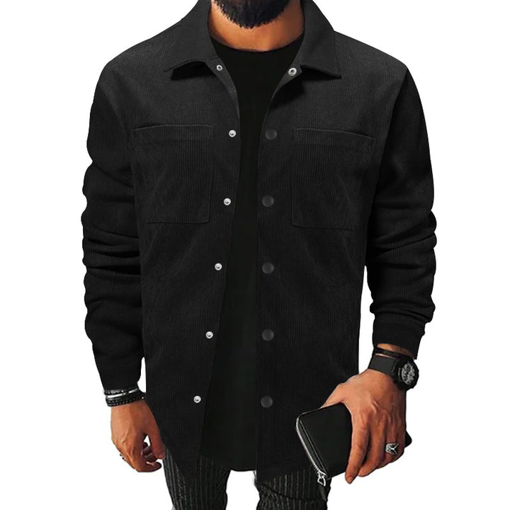 Herren Freizeit-Jacke aus strukturiertem Samt mit praktischen Brusttaschen Echoarchiv