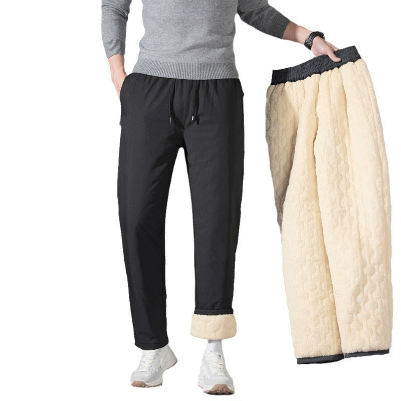Herren leichte Reise Jogginghose mit elastischem Bund, Kordelzug, versteckten Reißverschlusstaschen und geradem Bein – Sorevano