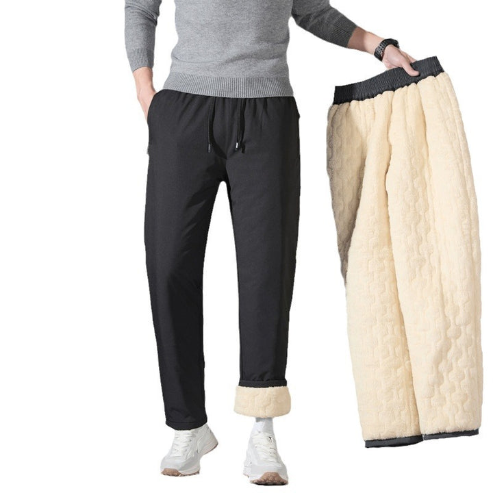 Herren leichte Reise Jogginghose mit elastischem Bund, Kordelzug, versteckten Reißverschlusstaschen und geradem Bein – Sorevano