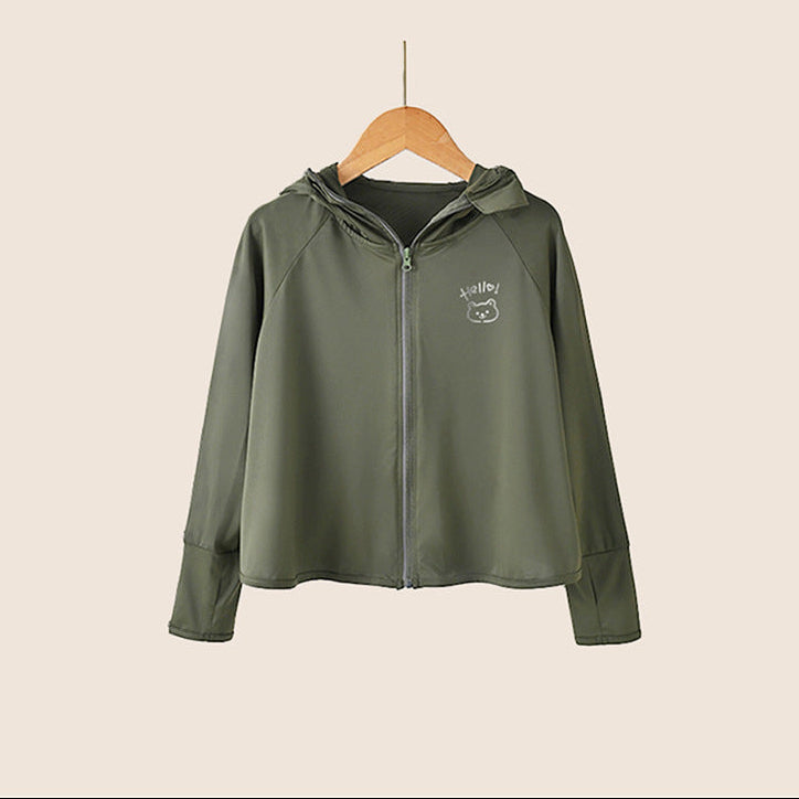Damen leichte und atmungsaktive Sportjacke mit Kapuze Echo Archiv