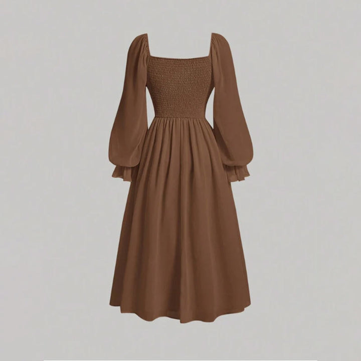 Damen Elegantes Midikleid mit Puffärmeln Echo Archiv