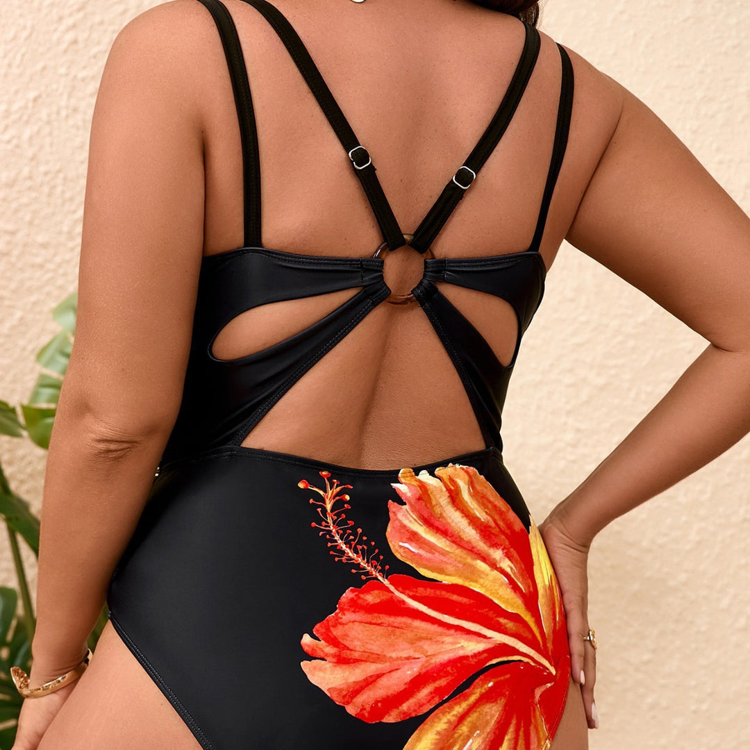 Damen Push-Up Badeanzug mit floralen Details Echo Archiv