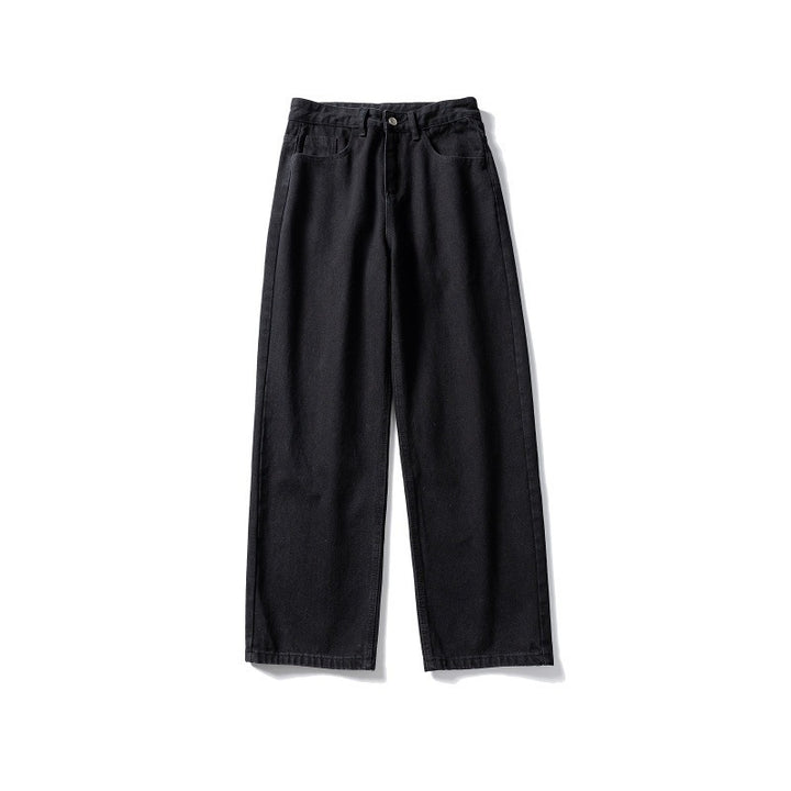 Damen hochtaillierte weite Jeans aus robustem Denim mit geradem Bein Echo Archiv