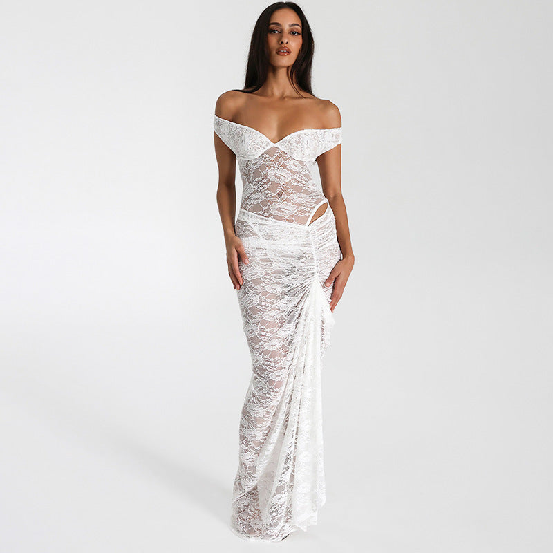 Damen Spitzendesign Abendkleid Echo Archiv