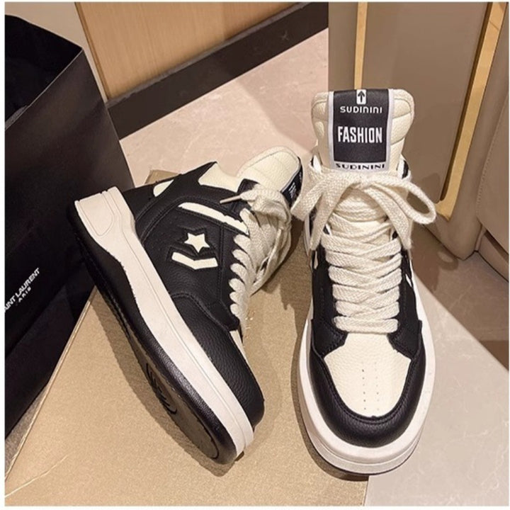 Damen Chunky High-Top Plateausneaker mit gepolstertem Schaft und ergonomischer Komfortsohle – Névara