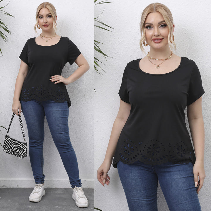 Damen Oberteil mit floralem Lochmuster Echo Archiv