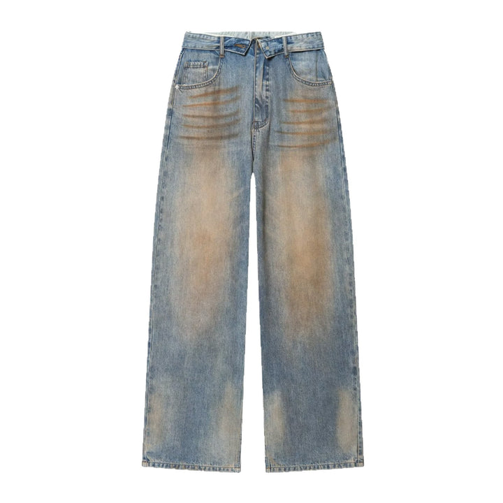 Damen hochtaillierte weite Jeans im Vintage-Look Echoarchiv