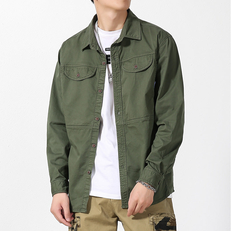 Herren Overshirt aus Baumwoll-Twill mit Brustklappen und entspanntem Regular-Fit Echo Archiv