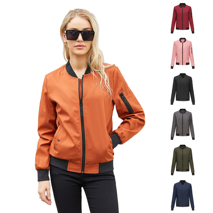 Damen nan leichte Bomberjacke mit Ärmeltasche, kontrastbündchen und sportiver Passform Echo Archiv