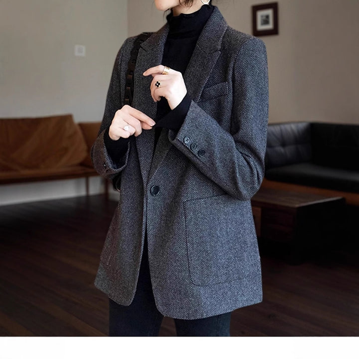 Damen Klassischer Tweedblazer Echoarchiv