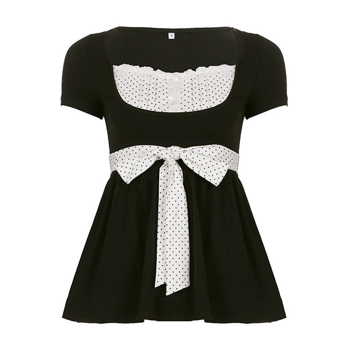 Damen Elegantes Minikleid mit Herz-Ausschnitt und verspieltem Rüschendesign Echo Archiv