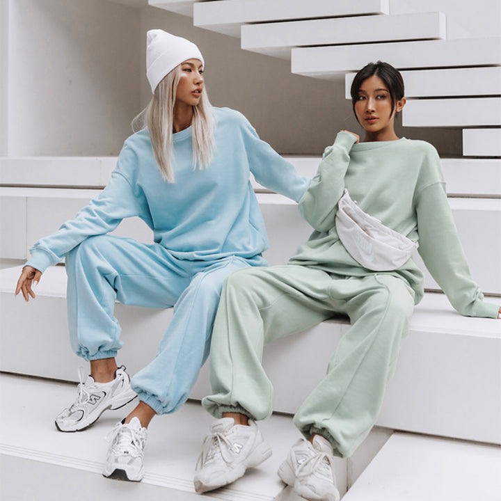 Damen nan weiches Oversize-Sweatshirt und weite Relaxhose im Vintage-Washed-Finish Echo Archiv
