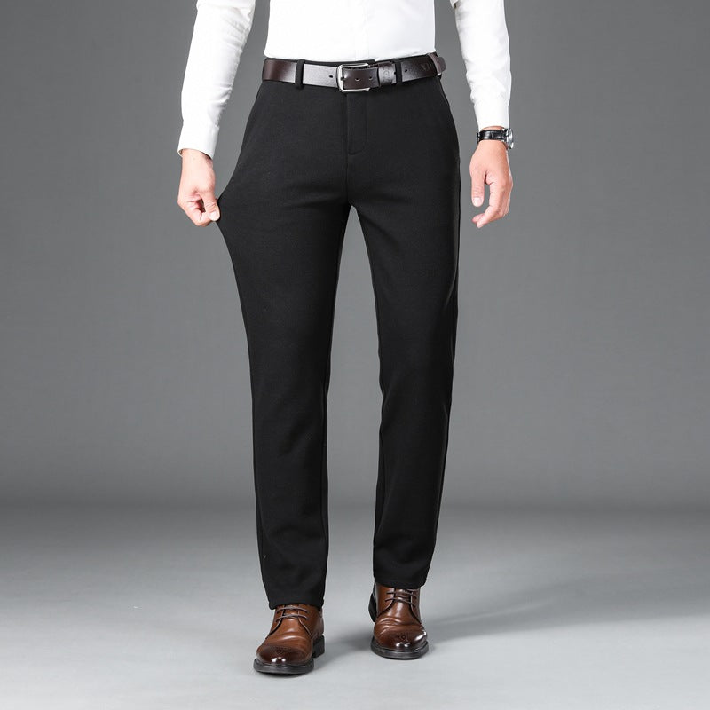 Herren Elegante Stretch-Wolloptik-Hose mit geradem Schnitt und elastischem Bund Echo Archiv